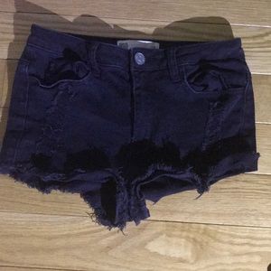 Black Jean Shorts